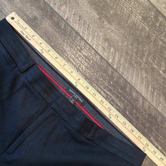 Banana Republic Women's Slim Straight Ankle Trouser Pant Black Size 12 Short - Picture 5 of 8